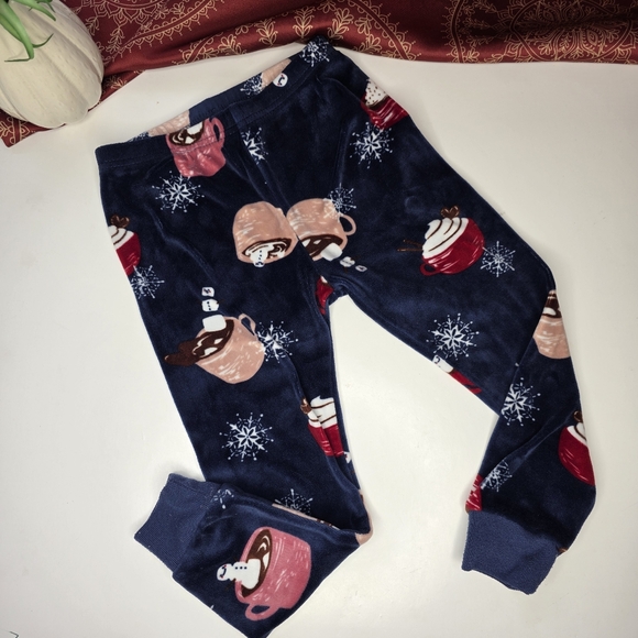 Carter's Pajama Set Blue Hot Cocoa Print 3T - Picture 7 of 8